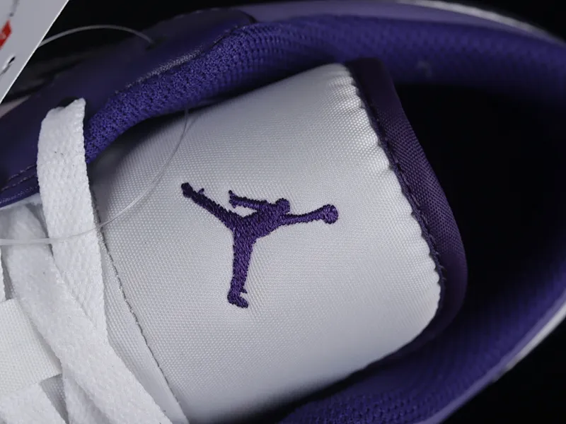 All categories Air Jordan Jordan series basketball shoes Air Jordan 1 Low Z version Air Jordan 1 Low AJ1 Joe 1 white and purple low-top cultural casual sneakers 553558-515
